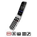 Artfone F20 Telefon z Klapką dla Seniora - 2G, Dual SIM, SOS - Czarny
