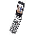 Artfone G6 Telefon z Klapką dla Seniora - 3G, Podwójny Wyświetlacz, SOS - Szary