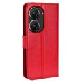 Asus Zenfone 9 Etui z Portfelem z Magnetycznym Zamknięciem - Czerwień