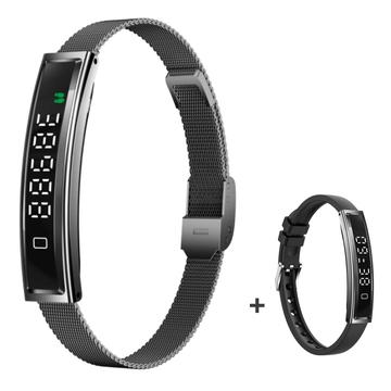 B3 Smart Bracelet / Fitness Tracker z dwoma paskami - czarny