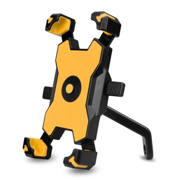 Uniwersalny Uchwyt Rowerowy na Telefon BG-116 - 3.5"-6.8" - Widok z tyłu - Żółty