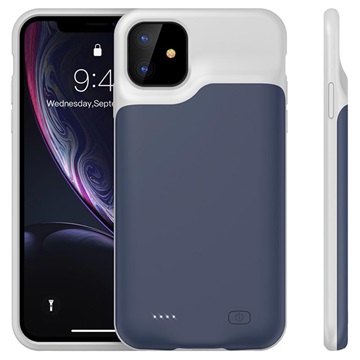 Etui z akumulatorem do telefonu iPhone 11 - 6000 mAh - Ciemnoniebieski / Szary