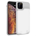 iPhone 11 Pro Etui z Zapasową Baterią - 5200mAh - Biel / Szary