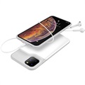 iPhone 11 Pro Etui z Zapasową Baterią - 5200mAh - Biel / Szary