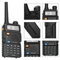 Baofeng UV-5R Dwuzakresowy Nadajnik-Odbiornik - Czarny