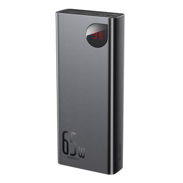 Baseus Adaman Metal Digital Display Quick Charge Power Bank 20000mAh/65W - 2xUSB-A, USB-C - Czarny