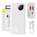 Baseus Adaman2 Digital Display Power Bank 10000mAh - 2xUSB, USB-C, 30W - Biały