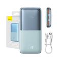 Baseus Bipow Pro Digital Display Fast Charge Power Bank 10000mAh/20W - 2xUSB, USB-C - Niebieski