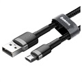 Kabel MicroUSB Baseus Cafule CAMKLF-CG1 - 2m - Szary / Czarny