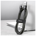 Kabel MicroUSB Baseus Cafule CAMKLF-CG1 - 2m - Szary / Czarny