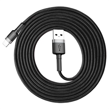 Baseus Cafule Kabel USB 2.0 / Lightning - 2m - Czerń / Szary