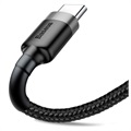 Baseus Cafule Kabel USB 2.0 / Type-C CATKLF-AG1 - 0.5m - Czerń / Szary