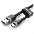 Baseus Cafule Kabel USB 2.0 / Type-C CATKLF-AG1 - 0.5m - Czerń / Szary