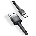 Baseus Cafule Kabel USB 2.0 / Type-C CATKLF-AG1 - 0.5m - Czerń / Szary