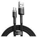 Baseus Cafule Kabel USB 2.0 / Type-C CATKLF-CG1 - 2m - Czerń / Szary