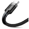 Baseus Cafule Kabel USB 2.0 / Type-C CATKLF-CG1 - 2m - Czerń / Szary