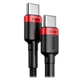 Kabel USB-C Baseus Cafule - 2m - Czerwień / Czerń