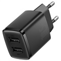 Ładowarka Sieciowa Baseus Compact z 2 Portami USB - 10.5W - Czarna