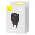 Ładowarka Sieciowa Baseus Compact z 2 Portami USB - 10.5W - Czarna