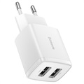 Ładowarka Sieciowa Baseus Compact z 2 Portami USB - 10.5W - Biała