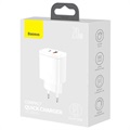 Ładowarka Sieciowa Baseus Compact 20W - USB-C PD3.0, USB QC3.0 - Biała