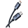 Kabel USB-C / USB-C Baseus Crystal Shine CAJY000601 - 1.2m - Czarny