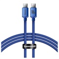 Kabel USB-C / USB-C Baseus Crystal Shine CAJY000603 - 1.2m - Niebieski