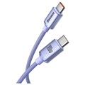 Kabel USB-C / USB-C Baseus Crystal Shine CAJY000605 - 1.2m - Fioletowy