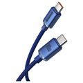 Kabel USB-C / USB-C Baseus Crystal Shine CAJY000703 - 2m - Niebieski
