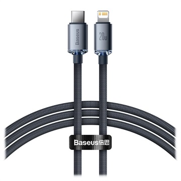 Kabel USB-C / Lightning Baseus Crystal Shine CAJY000201 - 1.2m - Czarny