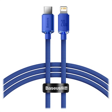 Kabel USB-C / Lightning Baseus Crystal Shine CAJY000203 - 1.2m - Błękit