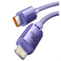 Kabel USB-C / Lightning Baseus Crystal Shine CAJY000205 - 1.2m - Fiolet