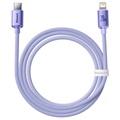 Kabel USB-C / Lightning Baseus Crystal Shine CAJY000205 - 1.2m - Fiolet
