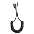 Kabel Lightning Baseus Fish Eye Spring  - 1m - Czarny