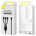 Kabel Szybkiego Ładowania Baseus Flash Series II 3 w 1 - 1.5m - Czarny