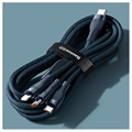 Kabel Szybkiego Ładowania Baseus Flash Series II 3 w 1 - 1.5m - Błękit