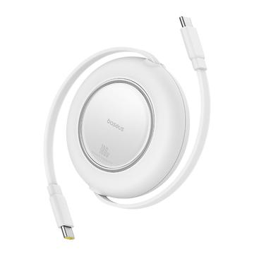 Baseus Free2Pull Mini 100W zwijany kabel USB-C - 2m - biały
