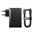 Ładowarka ścienna Baseus GaN5 Pro 140W z kablem USB-C - 2xUSB-C, USB-A - czarna