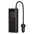 Baseus In-Car Inverter 150W & Car Charger - USB-C, USB-A - Czarny