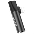 Przejściówka Audio Lightning Baseus L43 do Telefonu iPhone XS Max/XS/XR - Czarna