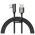 Kabel USB-C Baseus Legend Series z Nylonowym Oplotem 66W - 1m - Czarny