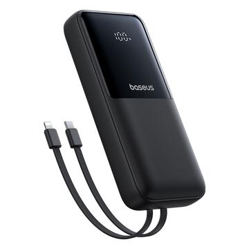 Baseus Lipow 22.5W Power Bank 20000mAh z wbudowanymi kablami Lightning i USB-C oraz wyświetlaczem LED