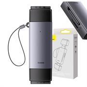 Czytnik kart pamięci SD/TF Baseus Lite Series WKQX060113, USB + USB-C - szary