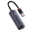 Baseus Lite Series Adapter Sieciowy USB-A / Gigabit Ethernet - Szary