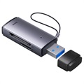 Czytnik Kart SD / MicroSD Sandberg - USB-A / USB-C / MicroUSB - Srebrny