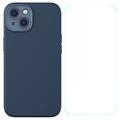 Magnetyczne Etui Baseus z Płynnym Silikonem - iPhone 14 - Błękit