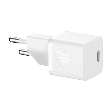 Baseus Mini GaN5 20W USB-C Wall Charger - biała