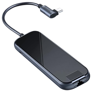 Hub USB-C Baseus Mirror Cahub-DZ0G - USB 3.0, RJ45, HDMI, PD - Szary