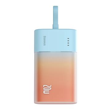 Baseus Popsicle 5200mAh 20W Powerbank z wbudowanym kablem Lightning - Niebieski / Pomarańczowy