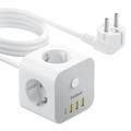 Listwa zasilająca Baseus PowerCombo Cube 7 w 1 - 20W - biała